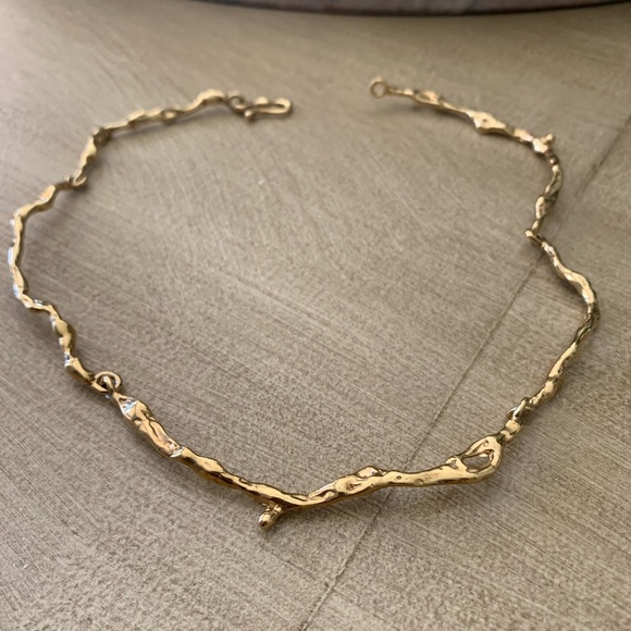 Elegant FARIS Drip Collar Necklace Gold Necklace - Picture 1 of 11